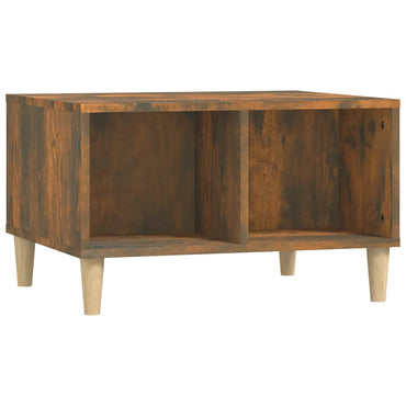 vidaXL Table basse chêne fumé 60x50x36,5 cm bois d'ingénierie