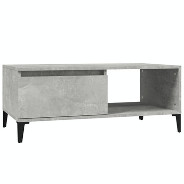 vidaXL Table basse gris béton 90x50x36,5 cm Aggloméré