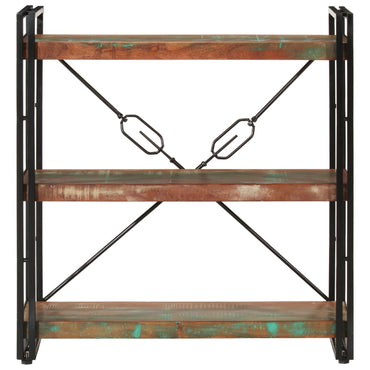 vidaXL Bücherregal 3 Fächer 77x30x80cm Recyceltes Massivholz und Eisen