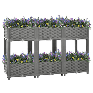 vidaXL Carré potager 120x40x71 cm polypropylène