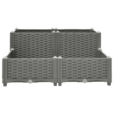 vidaXL Carré potager 80x80x38 cm en polypropylène