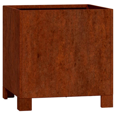 vidaXL Jardinière sur pieds Rouille 30x30x30 cm Acier Corten