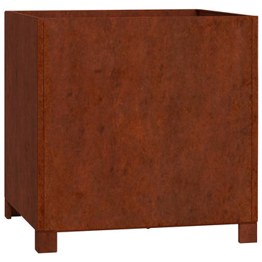 vidaXL Jardinière avec pieds Rouille 50x50x50 cm Acier Corten