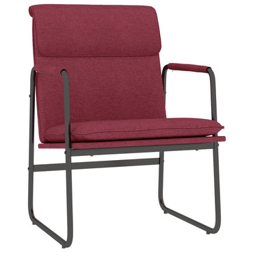 vidaXL Fauteuil de salon Rouge bordeaux 55x64x80 cm Tissu
