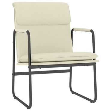vidaXL Fauteuil de salon crème 55x64x80 cm similicuir