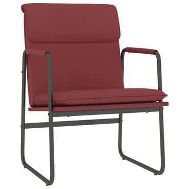 vidaXL Fauteuil de salon rouge bordeaux 55x64x80 cm en similicuir