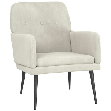 vidaXL Fauteuil crème 62x79x79 cm Velours