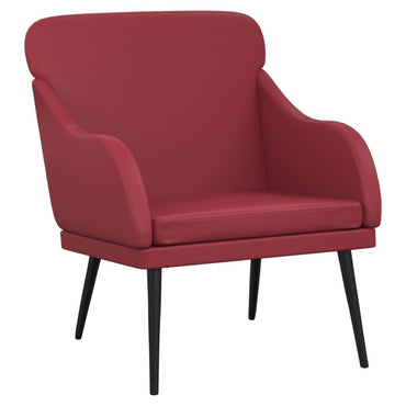 vidaXL Fauteuil Rouge bordeaux 63x76x80 cm Similicuir