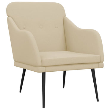 vidaXL Fauteuil Crème 63x76x80 cm Tissu