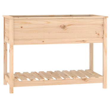 vidaXL Jardinière avec étagère 111,5x54x81 cm Bois de pin massif