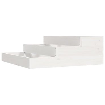 vidaXL Jardinière Blanc 78x78x27 cm Bois de pin Massif