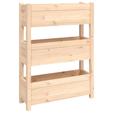 vidaXL Jardinière 77x25x104,5 cm Bois de pin massif