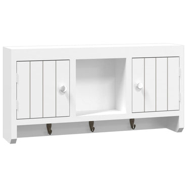 vidaXL Armoire à clés Blanc 40x8,5x20 cm Bois d'ingénierie et acier