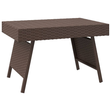 vidaXL Table d'appoint pliable Marron 60x40x38 cm résine tressée