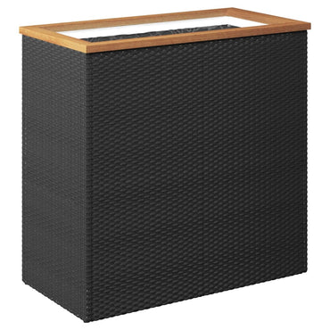 vidaXL Pflanzkübel Schwarz 80x40x80 cm Poly Rattan