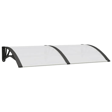 vidaXL Türvordach Schwarz und Transparent 150x75 cm Polycarbonat