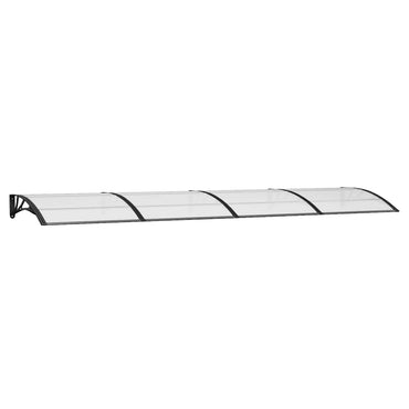 vidaXL Marquise de porte Noir 400x100 cm polycarbonate