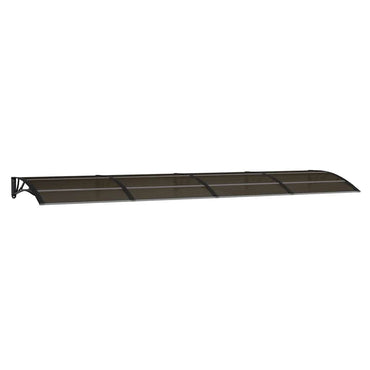 vidaXL Marquise de porte noire 400 x 100 cm en polycarbonate