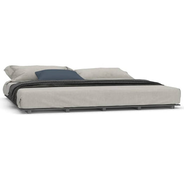 vidaXL Lit en bois massif gris 180x200 cm Pin