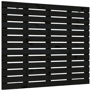 vidaXL Wand-Kopfteil Schwarz 126x3x91,5 cm Massivholz Kiefer