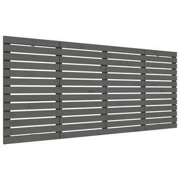 vidaXL Tête de lit murale Gris 156x3x91,5 cm Bois de pin massif