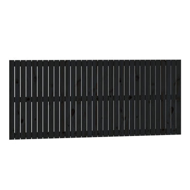 vidaXL Wand-Kopfteil Schwarz 204x3x90 cm Massivholz Kiefer