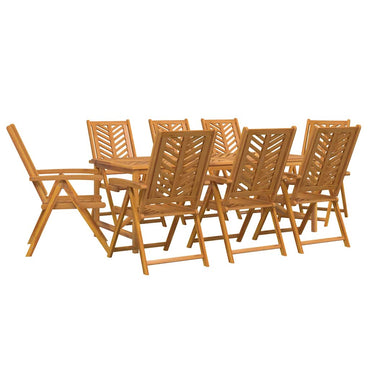 vidaXL Garten Essgruppe 9 pcs Braun Massivholz Akazie