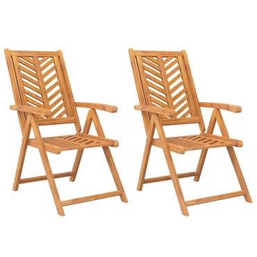 vidaXL Chaises de jardin réglables 2 pcs. Bois d'acacia massif