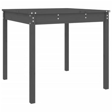 vidaXL Table de jardin Gris 82,5x82,5x76 cm Bois de pin massif
