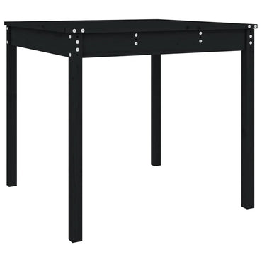 vidaXL Table de jardin noire 82,5x82,5x76 cm en pin massif