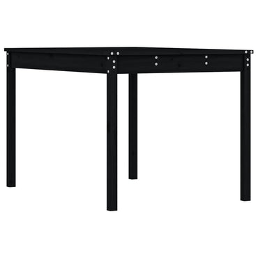 vidaXL Table de jardin Noir 121x82,5x76 cm Bois de pin massif