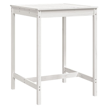 vidaXL Gartentisch Weiß 82,5x82,5x110 cm Massivholz Kiefer