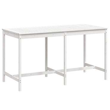 vidaXL Gartentisch Weiß 203,5x90x110 cm Massivholz Kiefer