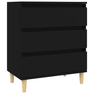 vidaXL Buffet noir 60x35x70 cm en bois d'ingénierie