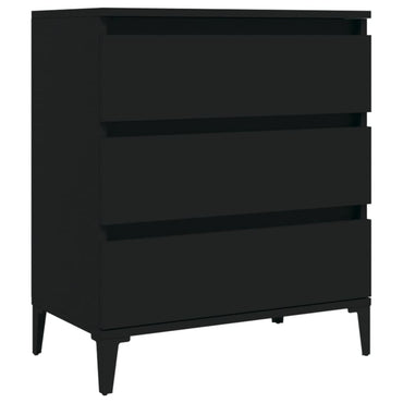 vidaXL Buffet noir 60x35x70 cm en bois d'ingénierie