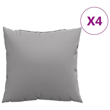 vidaXL Coussins de canapé 4 pcs Gris 40x40 cm Tissu