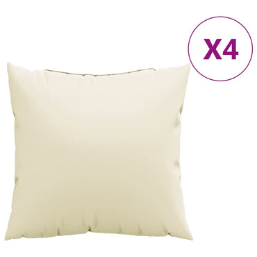 vidaXL Coussins de canapé 4 pcs Crème 40x40 cm Tissu