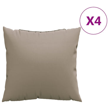 vidaXL Coussins de canapé 4 pcs Taupe 40x40 cm Tissu