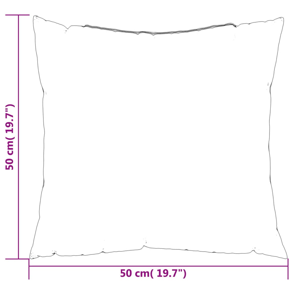 vidaXL Coussins de canapé 4 pcs Gris 50x50 cm Tissu