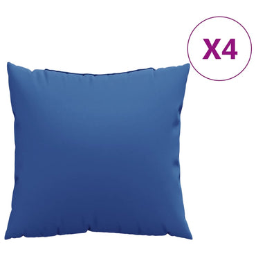 vidaXL Coussins de canapé 4 pcs Bleu roi 50x50 cm Tissu