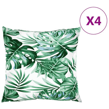 vidaXL Coussins de canapé 4 pcs Motif feuilles 50x50 cm Tissu
