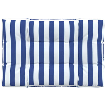 vidaXL Palettenkissen Blau Weiß Gestreift 120x80x12 cm Stoff