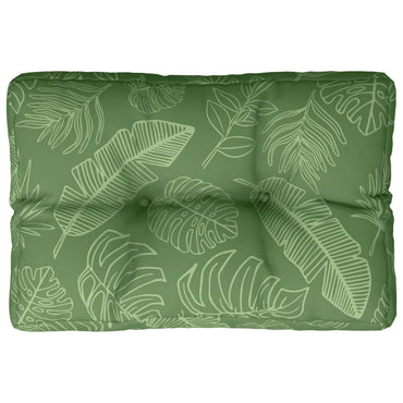 vidaXL Palettenkissen Blattmuster 50x40x12 cm Stoff