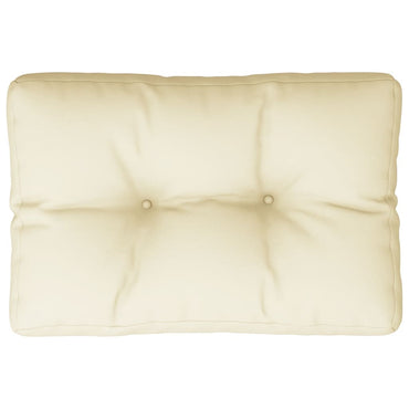 vidaXL Coussin de palette crème 60x40x12 cm tissu