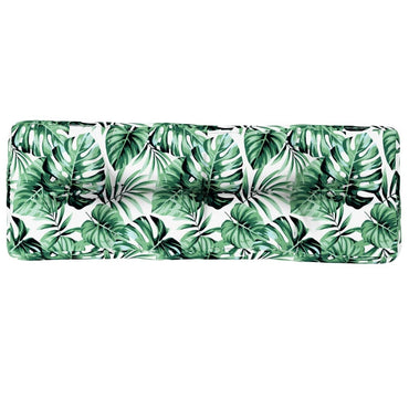 vidaXL Palettenkissen Blattmuster 120x40x12 cm Stoff