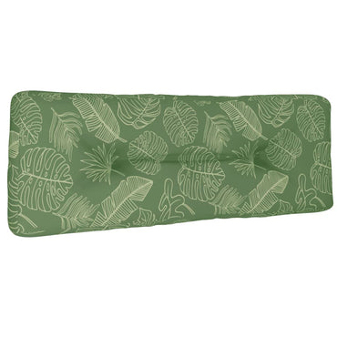 vidaXL Coussin de palette motif feuilles 120x40x12 cm tissu