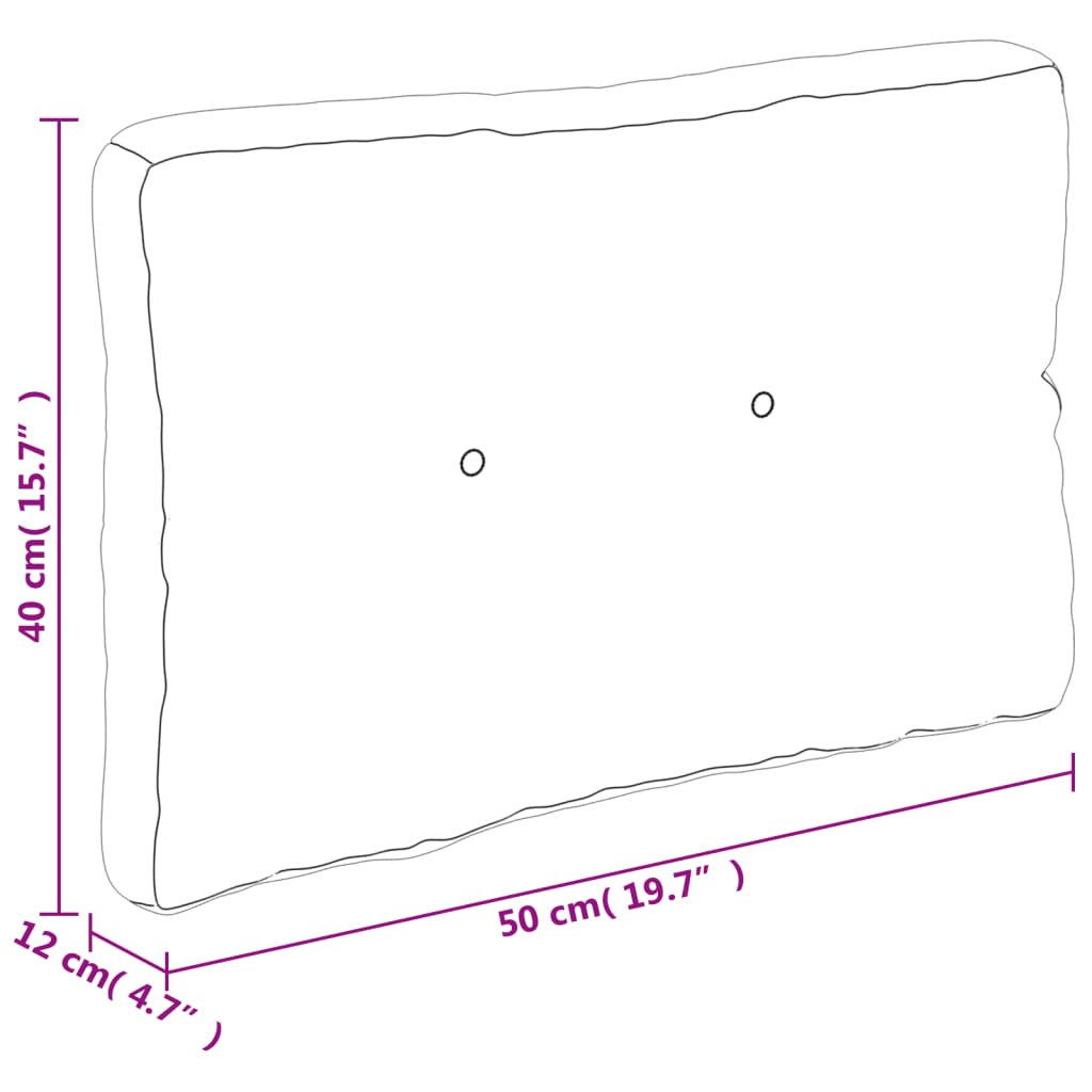 vidaXL Coussins de palette 2 pcs Motif à carreaux noir Tissu