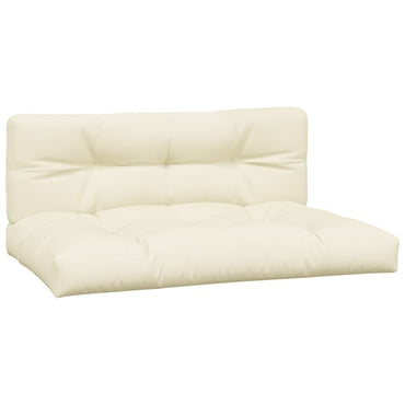 vidaXL Coussins de palette 2 pcs Crème Tissu