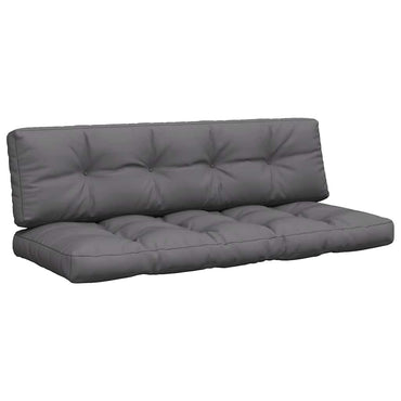 vidaXL Coussins de palette 2 pcs Anthracite Tissu