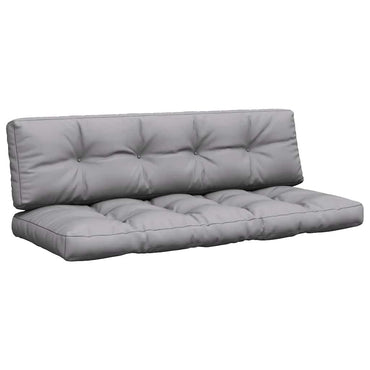 vidaXL Coussins pour palettes 2 pcs Gris Tissu